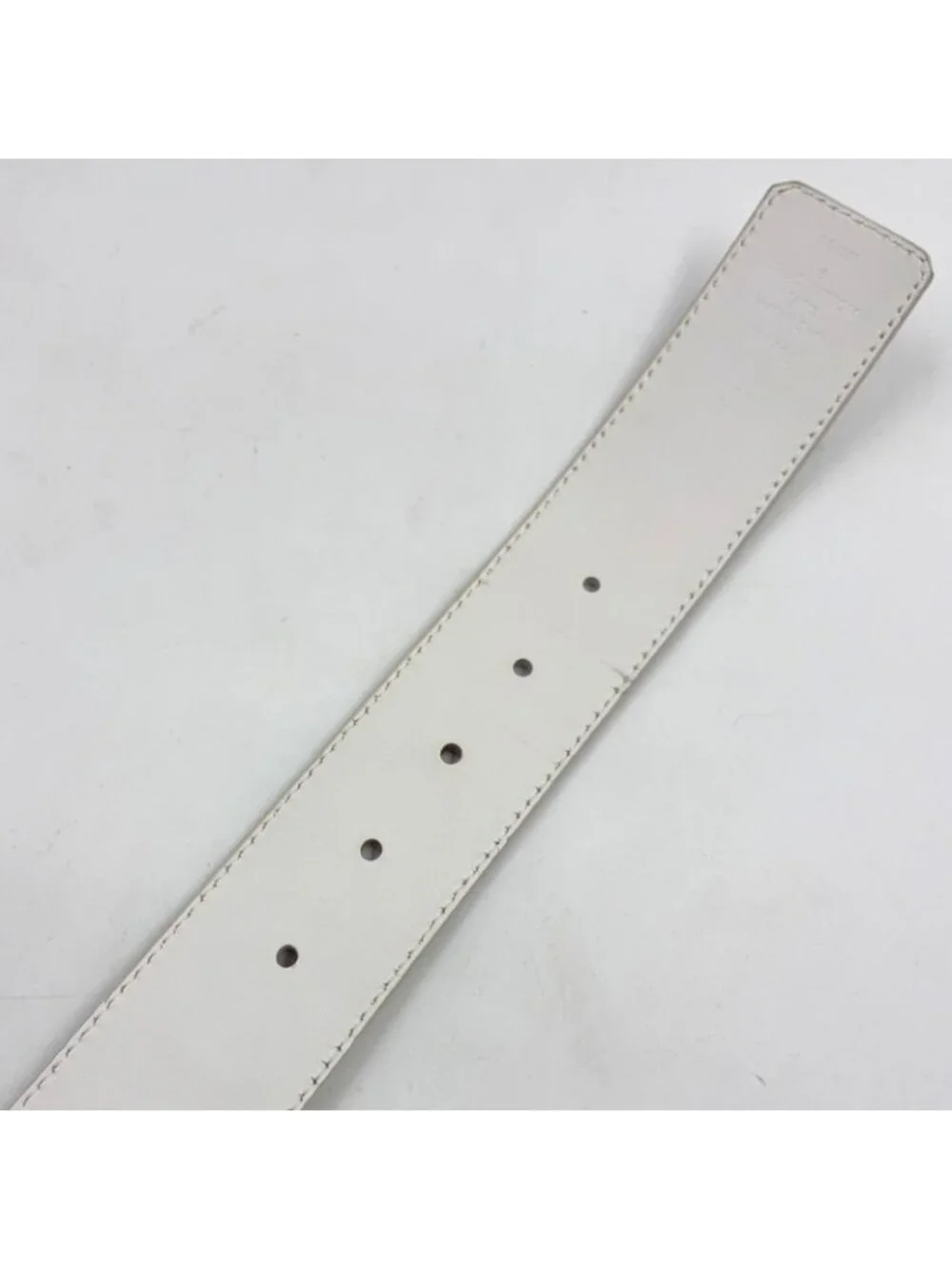 Louis Vuitton Ceinture LV Tiger 40 Leather White Red Belt Silver